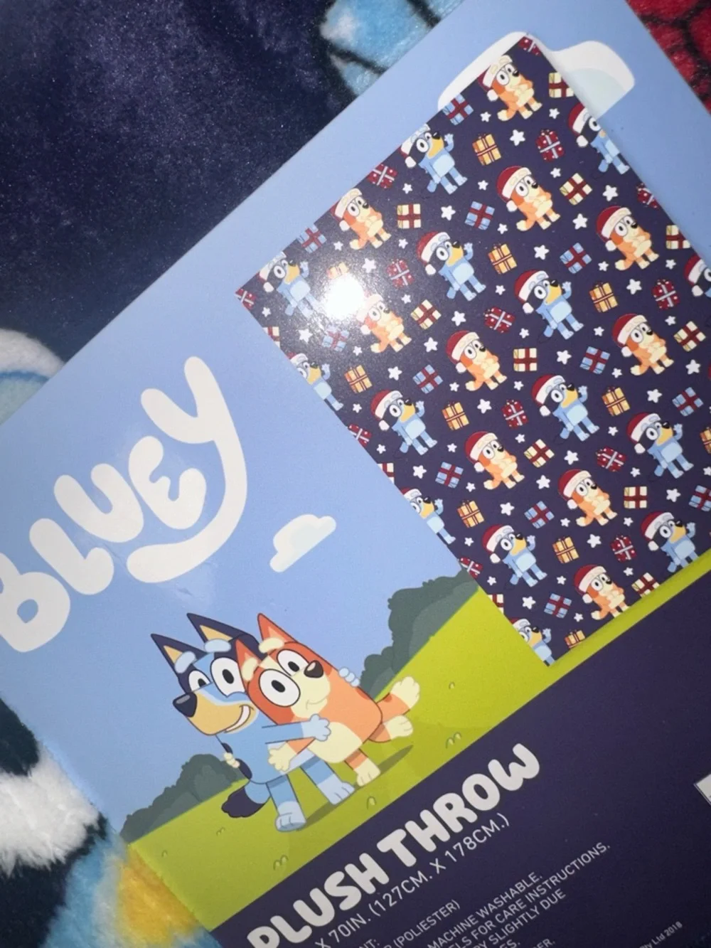 Bluey Christmas Present Plush Throw Blanket